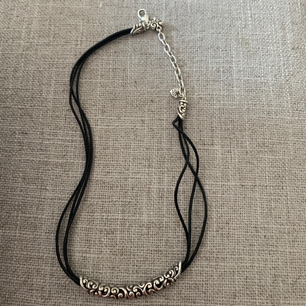 Brighton silver and black choker